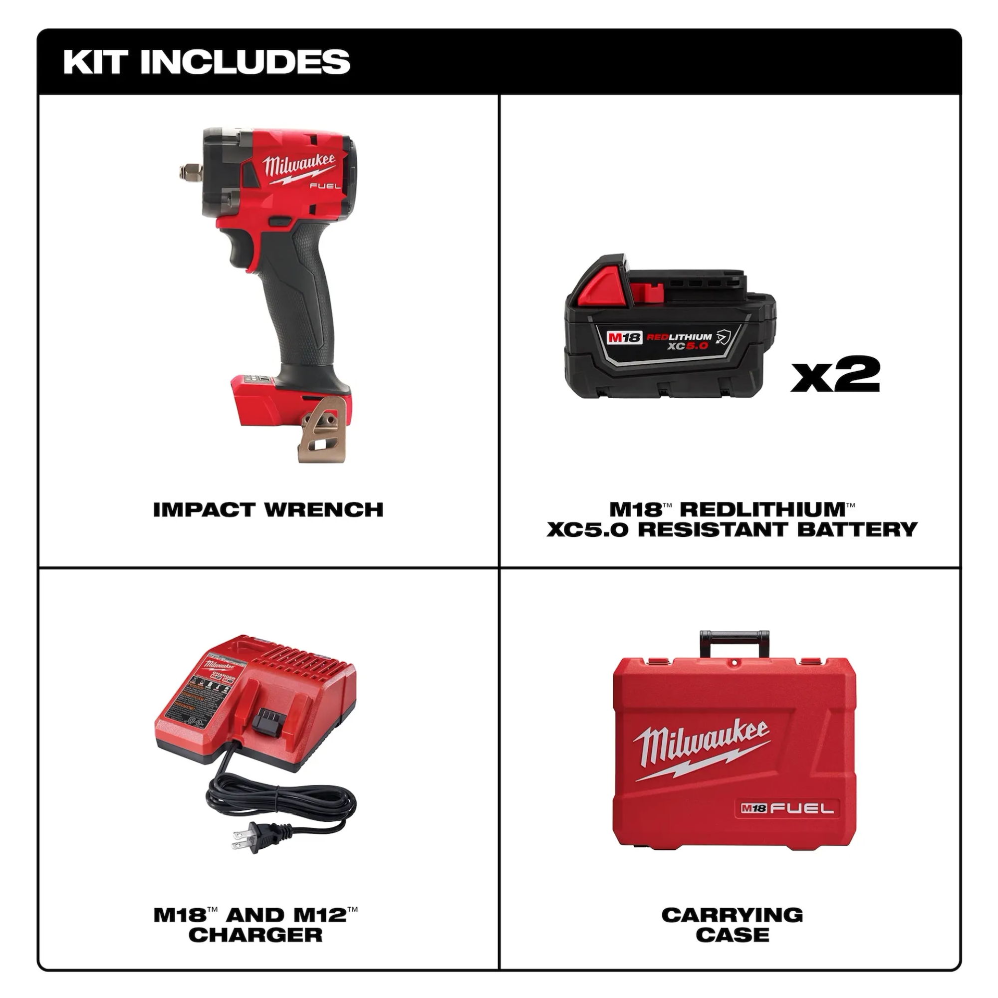 Milwaukee M18 FUEL 3/8 " Compact Impact Wrench w/ Friction R from Columbia Safety
